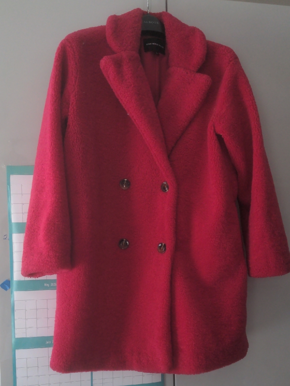 Coat Double Breasted Furry Thick